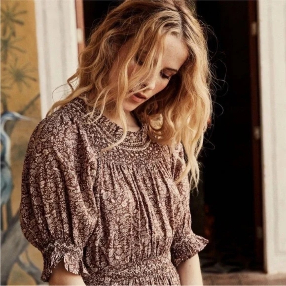 Doen Isidore dress in terra garden bloom, small - Picture 3 of 12